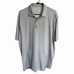 American Tall Men's Polo Performance XL Tall Striped Black Athleisure Athletic